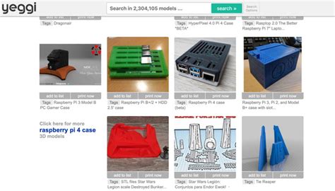 Yeggi, the search engine to find 3D files .